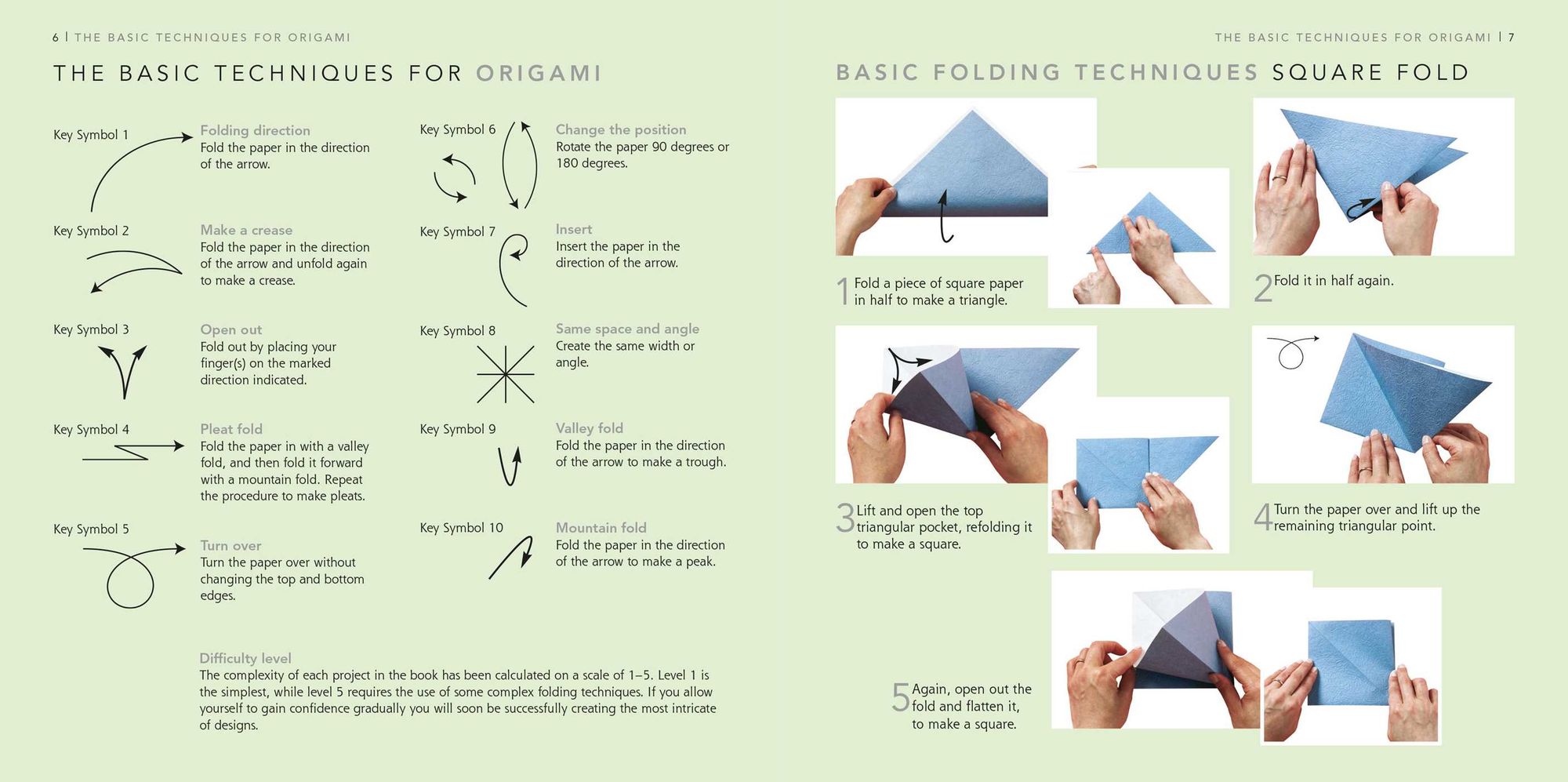Japanese Origami: Paper block plus 64-page book