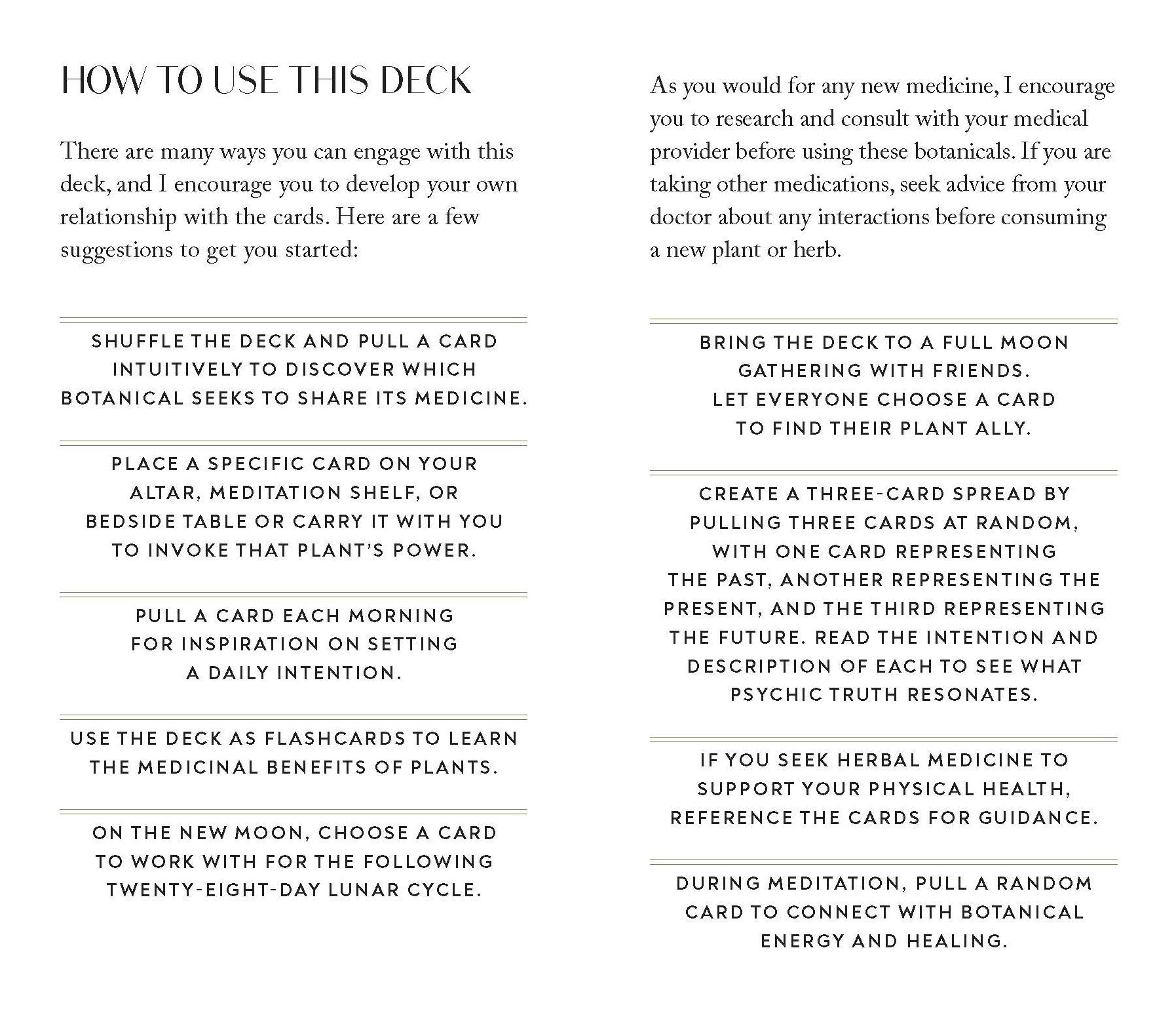 The Botanicals Deck: 70 Plants and Flowers to Enhance Your Life-Plus Herbal Recipes and Rituals