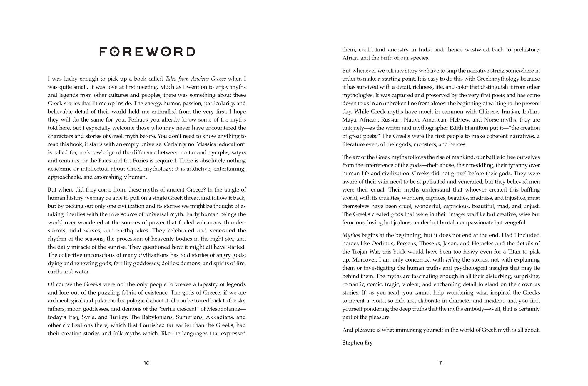 Mythos: The Illustrated Edition