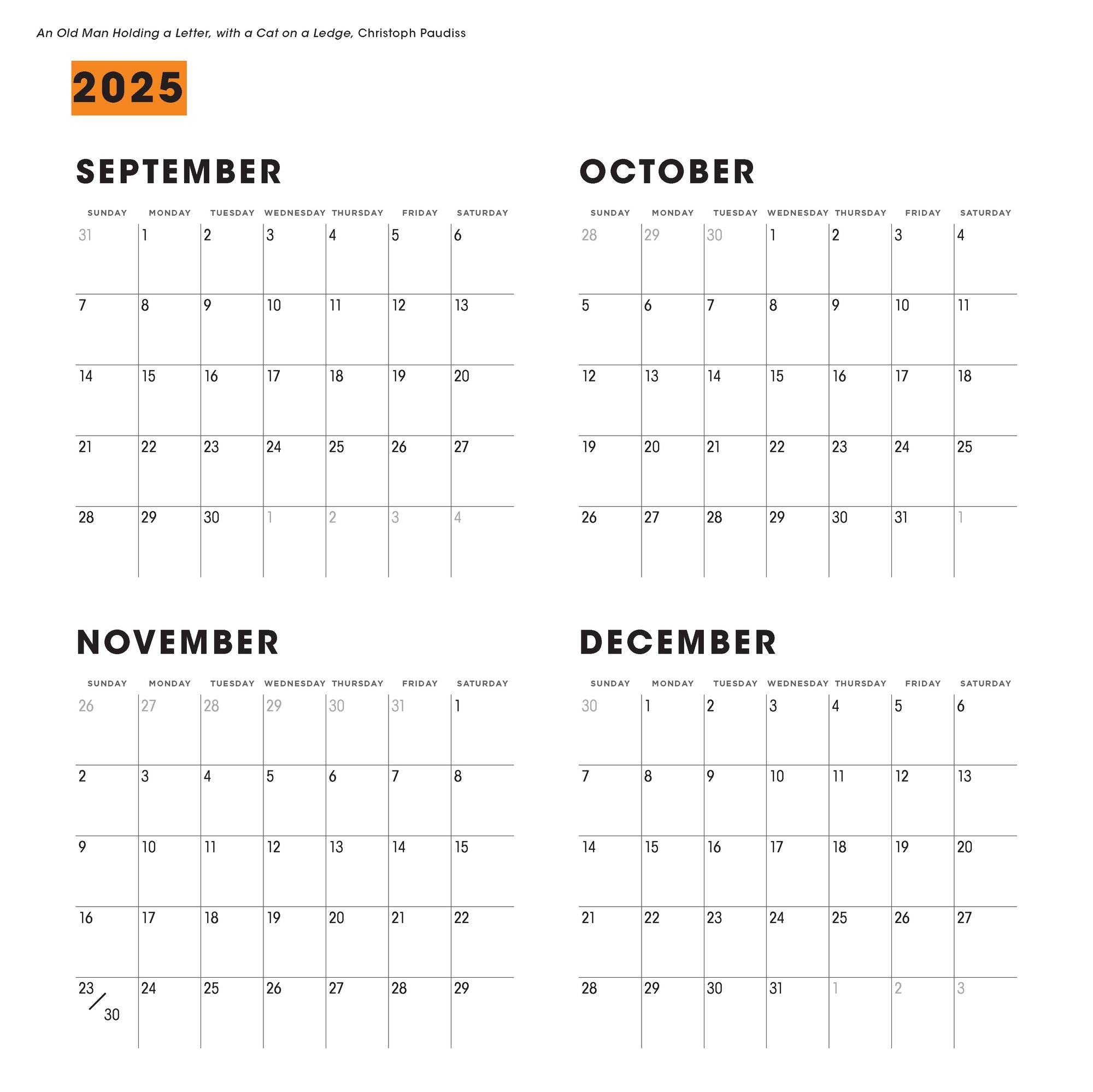 2026 Cat People to Judge in Art and Life Wall Calendar