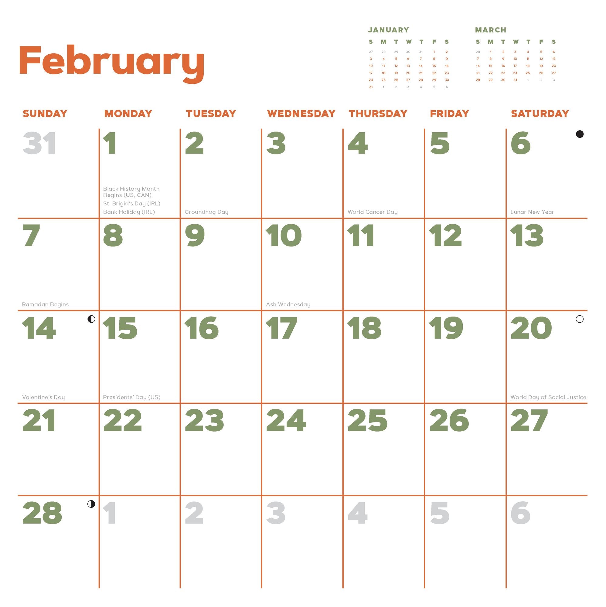 2027 Catffirmations Wall Calendar