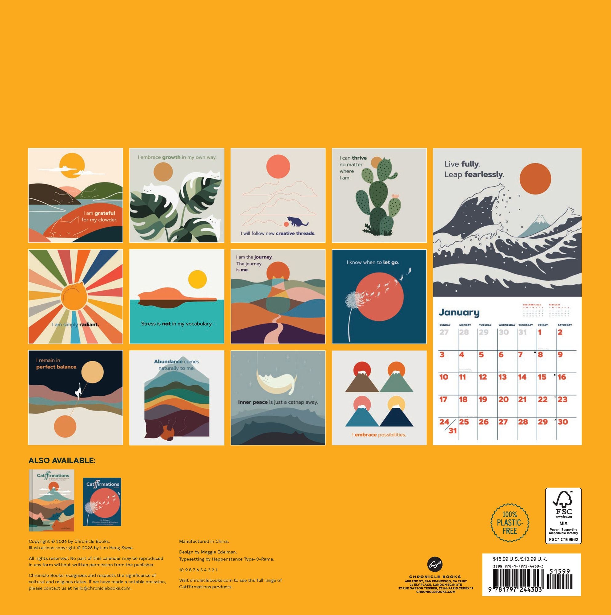 2027 Catffirmations Wall Calendar
