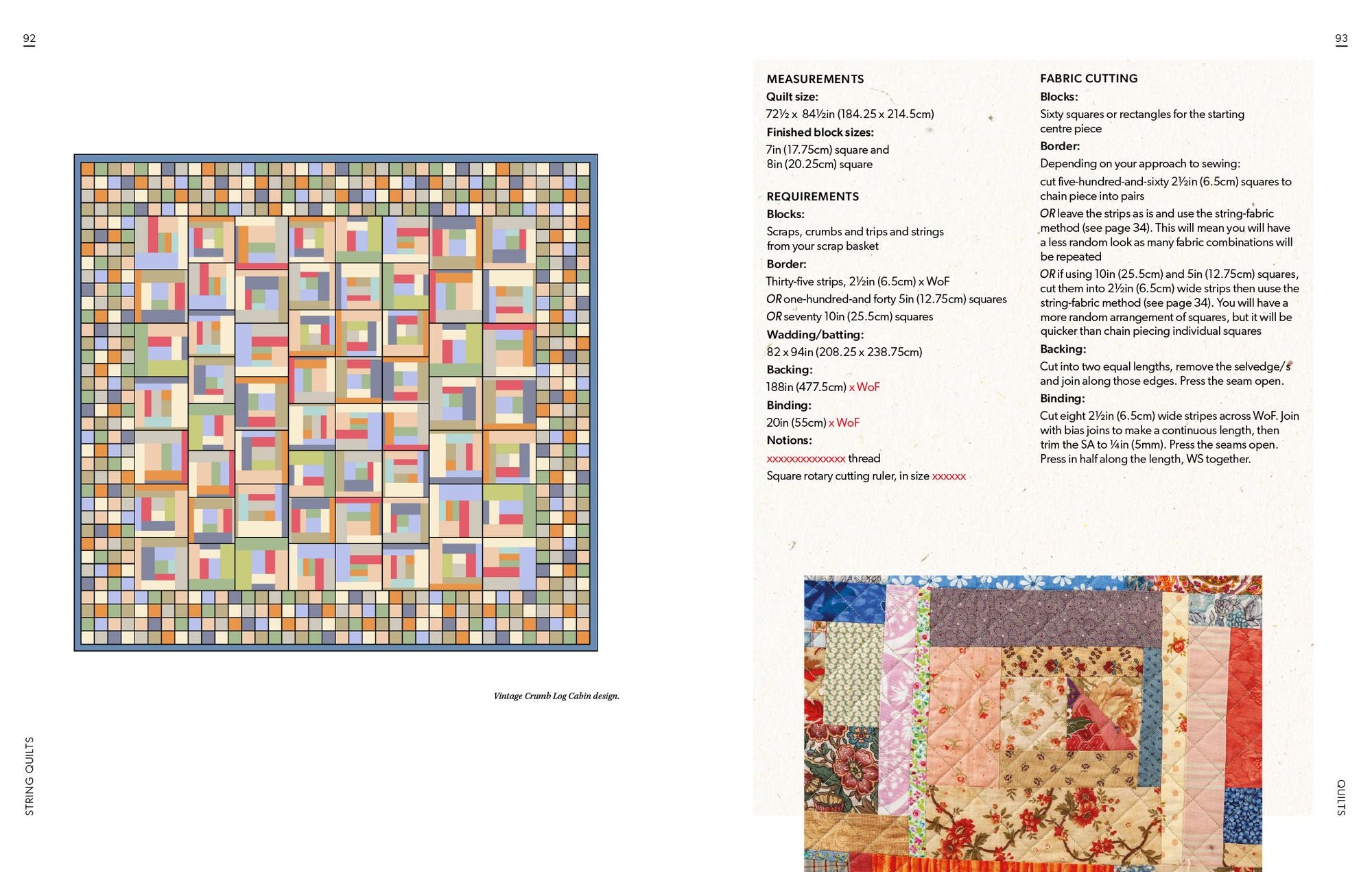 String Quilts: Sustainable patchwork projects using fabric scraps
