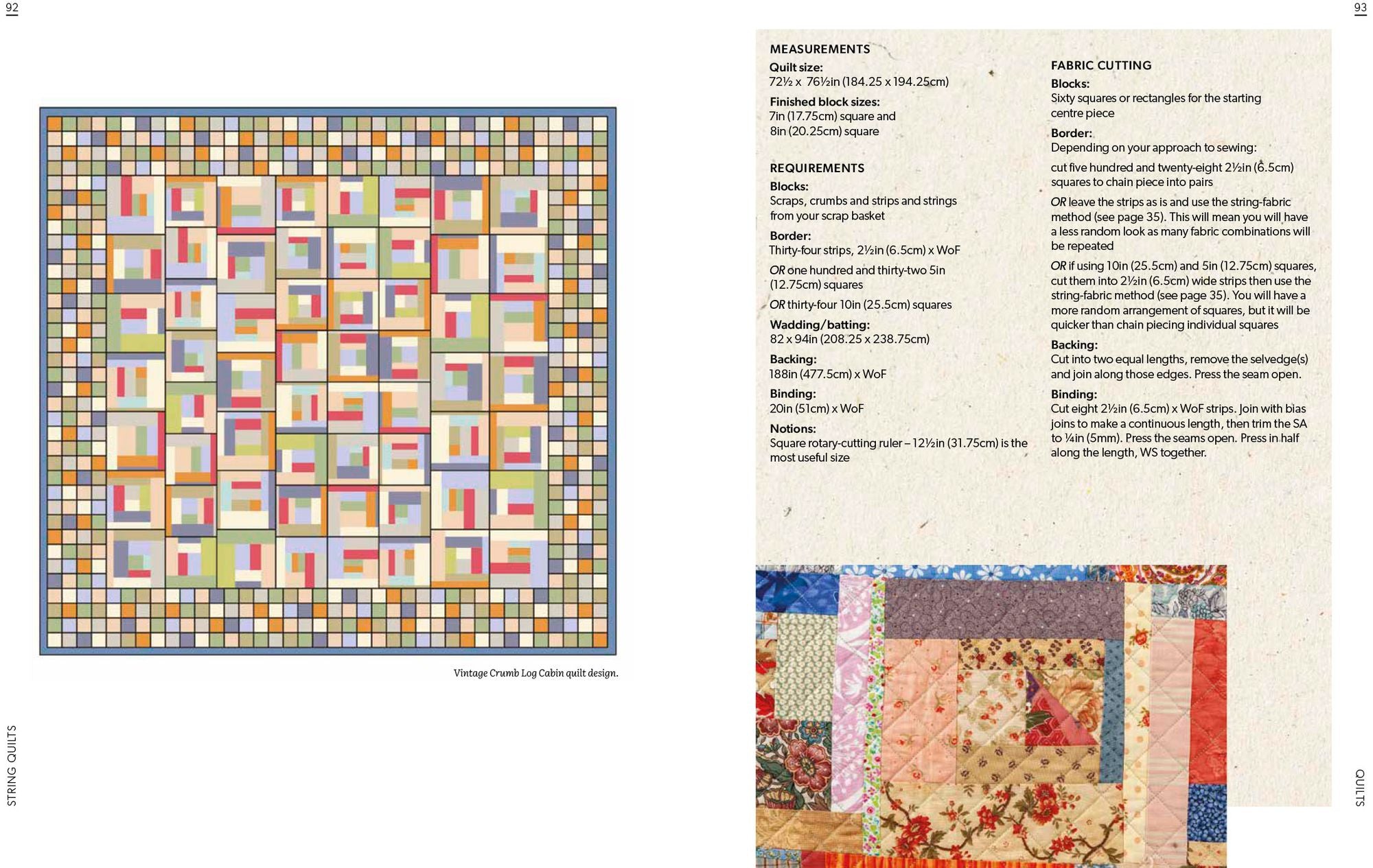 String Quilts: Sustainable patchwork projects using fabric scraps