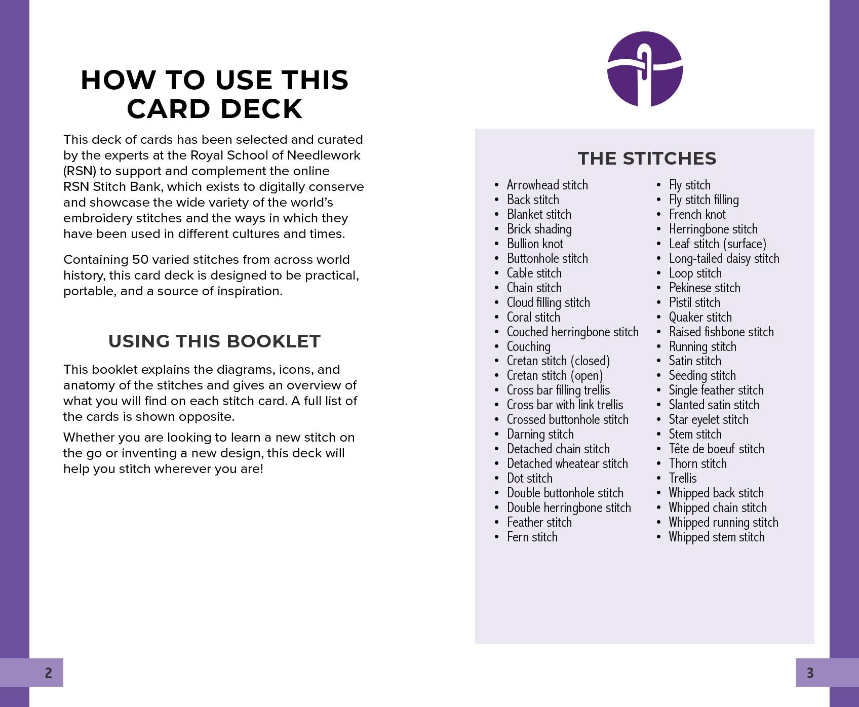 RSN Stitch Bank: The Embroidery Stitches Card Deck: 50 Essential Stitches