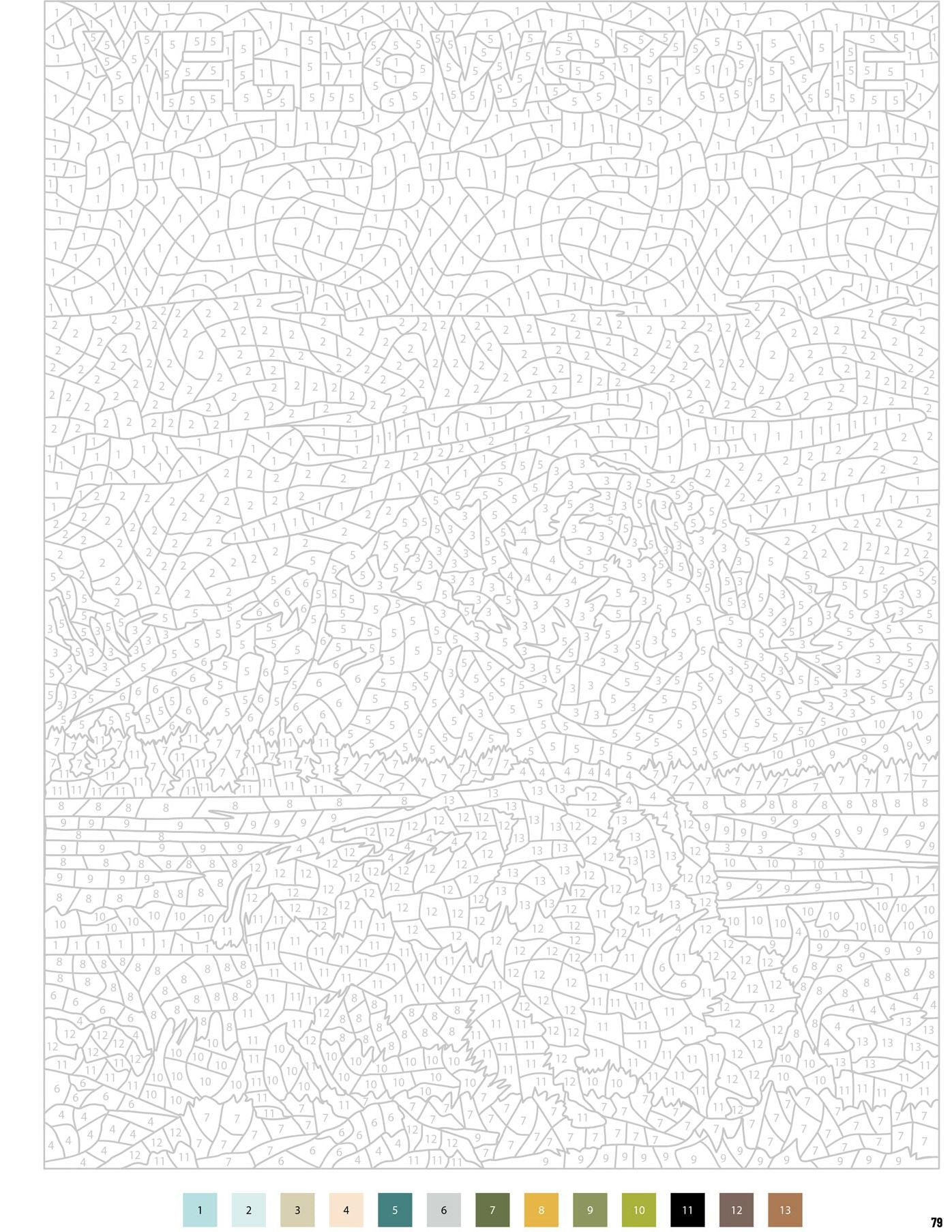 Color by Numbers US National Parks: 40 mystery pictures to reveal