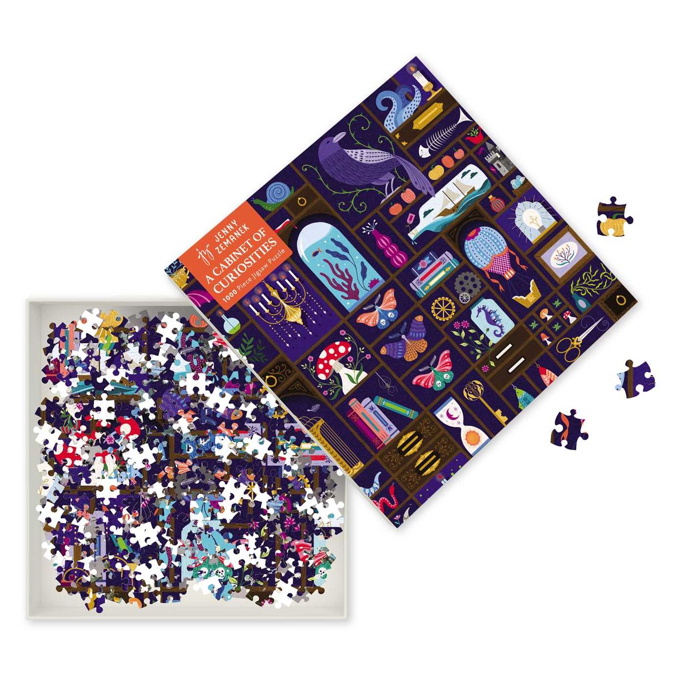 Adult Sustainable Jigsaw Puzzle: Jenny Zemanek: A Cabinet of Curiosities: 1000-pieces. Ethical, Sustainable, Earth-friendly
