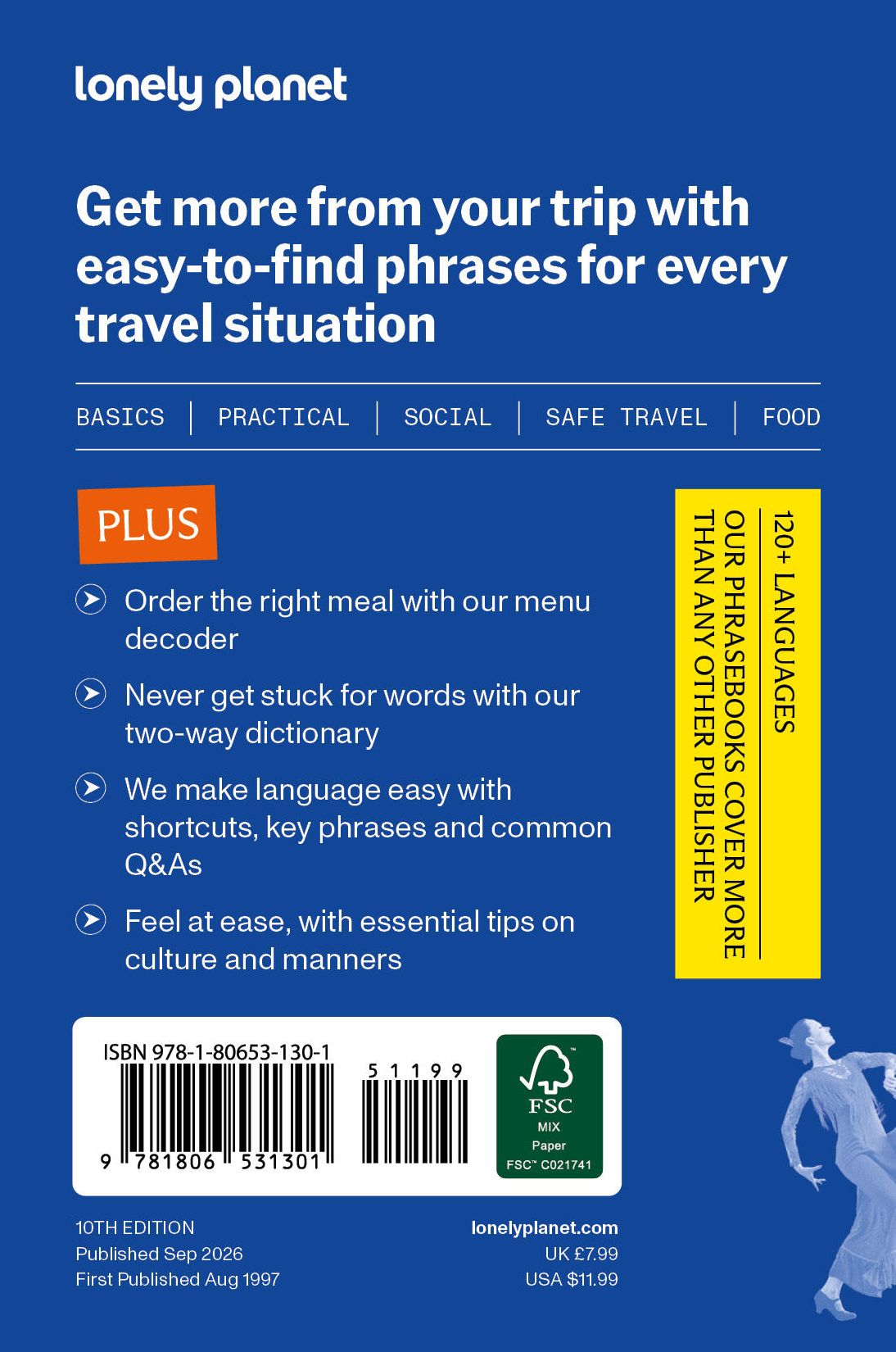 Lonely Planet Spanish Travel Phrasebook & Dictionary: Learn Essential Phrases & Vocabulary 3,500 Word Two-Way Dictionary Pull-Out Fast Phrases Card Travel with Confidence