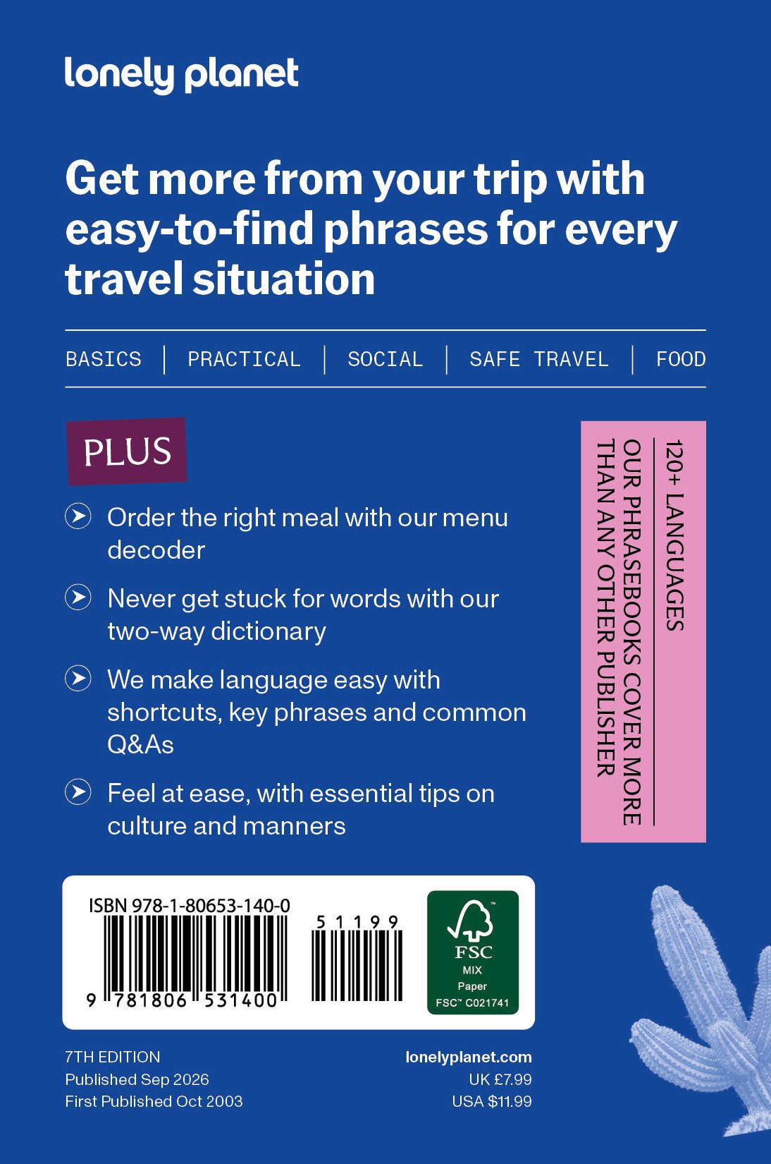 Lonely Planet Mexican Spanish Travel Phrasebook & Dictionary: Learn Essential Phrases & Vocabulary 3,500 Word Two-Way Dictionary Pull-Out Fast Phrases Card Travel with Confidence