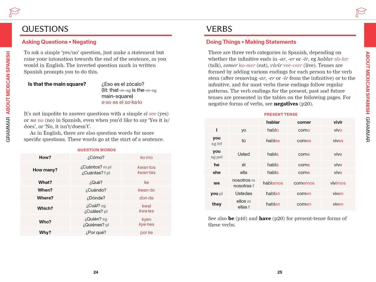 Lonely Planet Mexican Spanish Travel Phrasebook & Dictionary: Learn Essential Phrases & Vocabulary 3,500 Word Two-Way Dictionary Pull-Out Fast Phrases Card Travel with Confidence