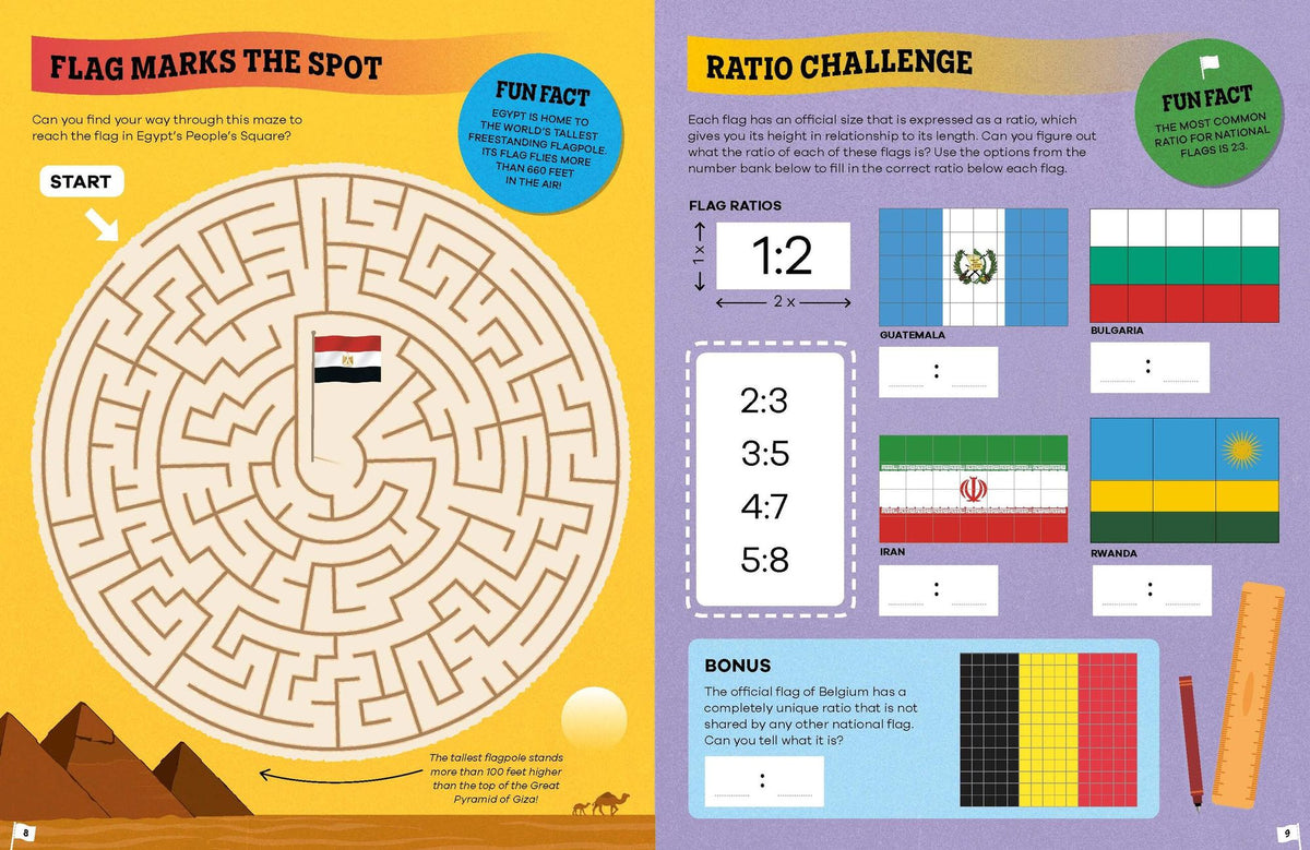 Lonely Planet Kids The Flag Activity Book: Word Games, Picture Challenges, Quizzes & More Fun Facts & Awesome Info for Budding Vexillologists Vibrant Full Color Design
