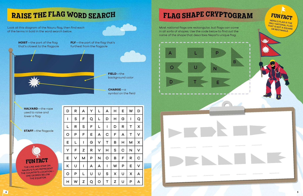 Lonely Planet Kids The Flag Activity Book: Word Games, Picture Challenges, Quizzes & More Fun Facts & Awesome Info for Budding Vexillologists Vibrant Full Color Design