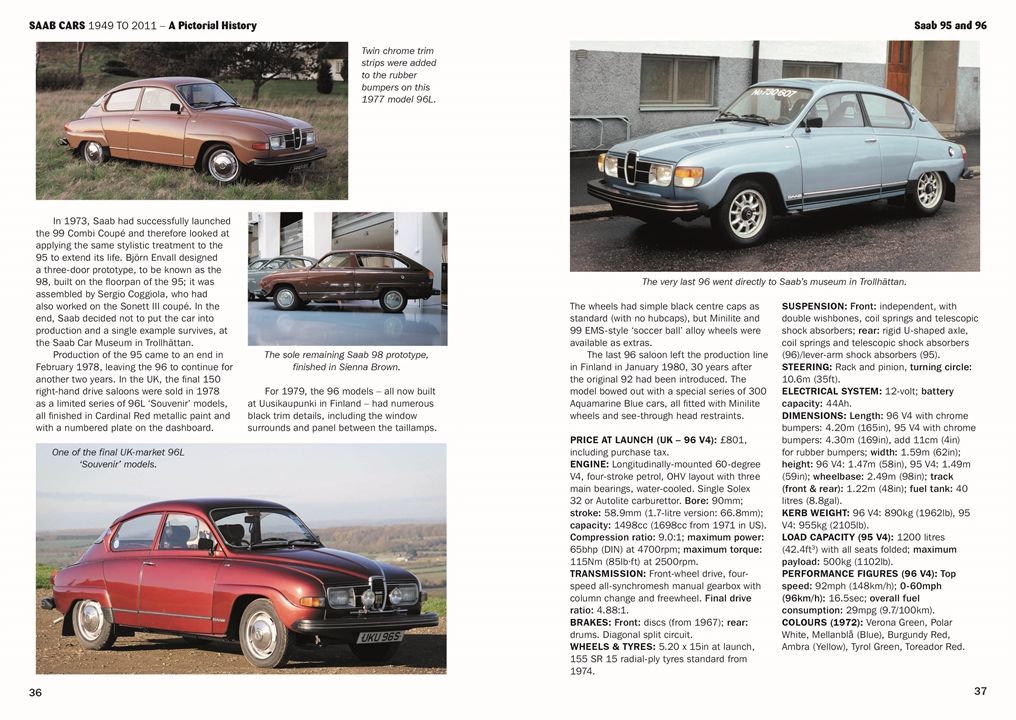 SAAB Cars 1949 to 2011: A Pictorial History