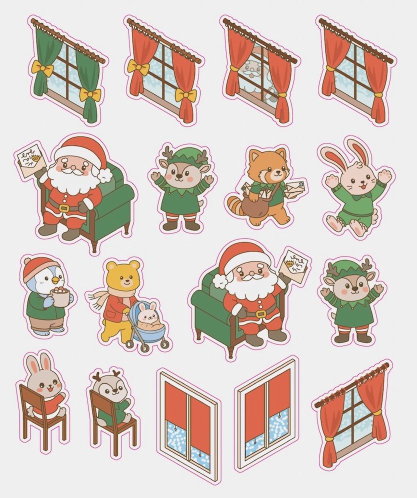 Cute 'n' Cozy Sticker Therapy: Cozy Christmas: Over 500 Reusable Stickers!