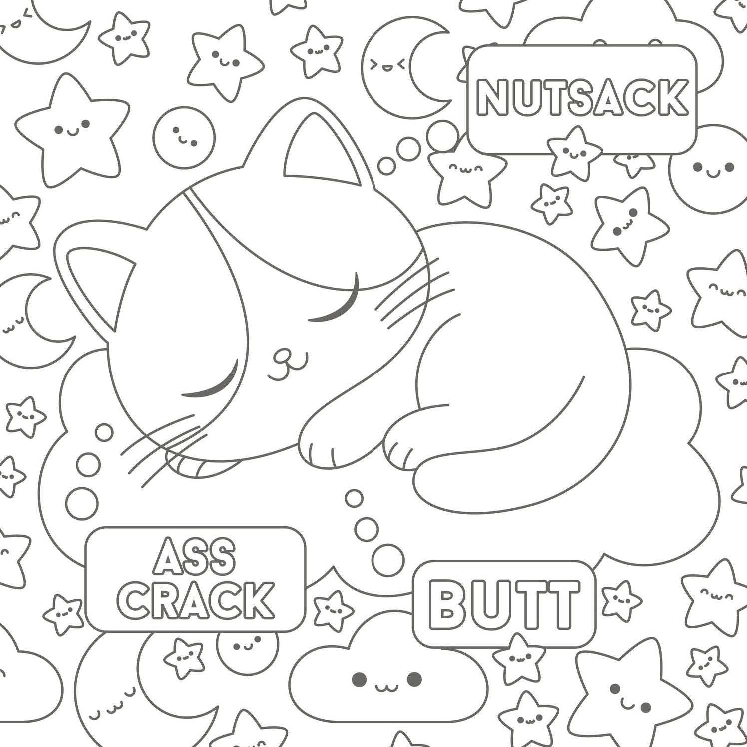 The Super-Cute Sweary Cat Coloring Book: An Adult Coloring Book of Foul-Mouthed Felines
