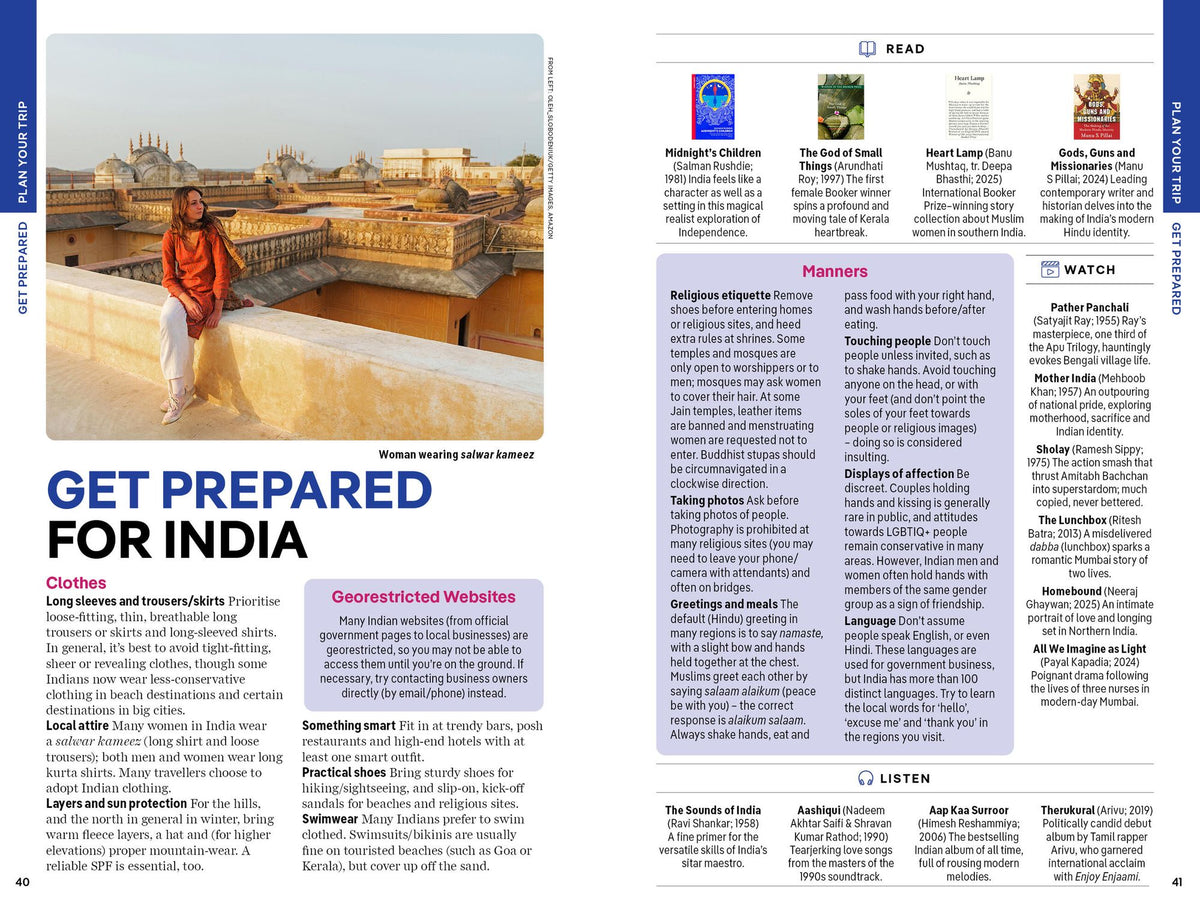 Lonely Planet India: Plan the Trip of a Lifetime Detailed Itineraries & Maps Insider Tips Covers Delhi, Rajasthan, Punjab, Ladakh, Agra, Kerala, Kolkata, Mumbai, Goa and more