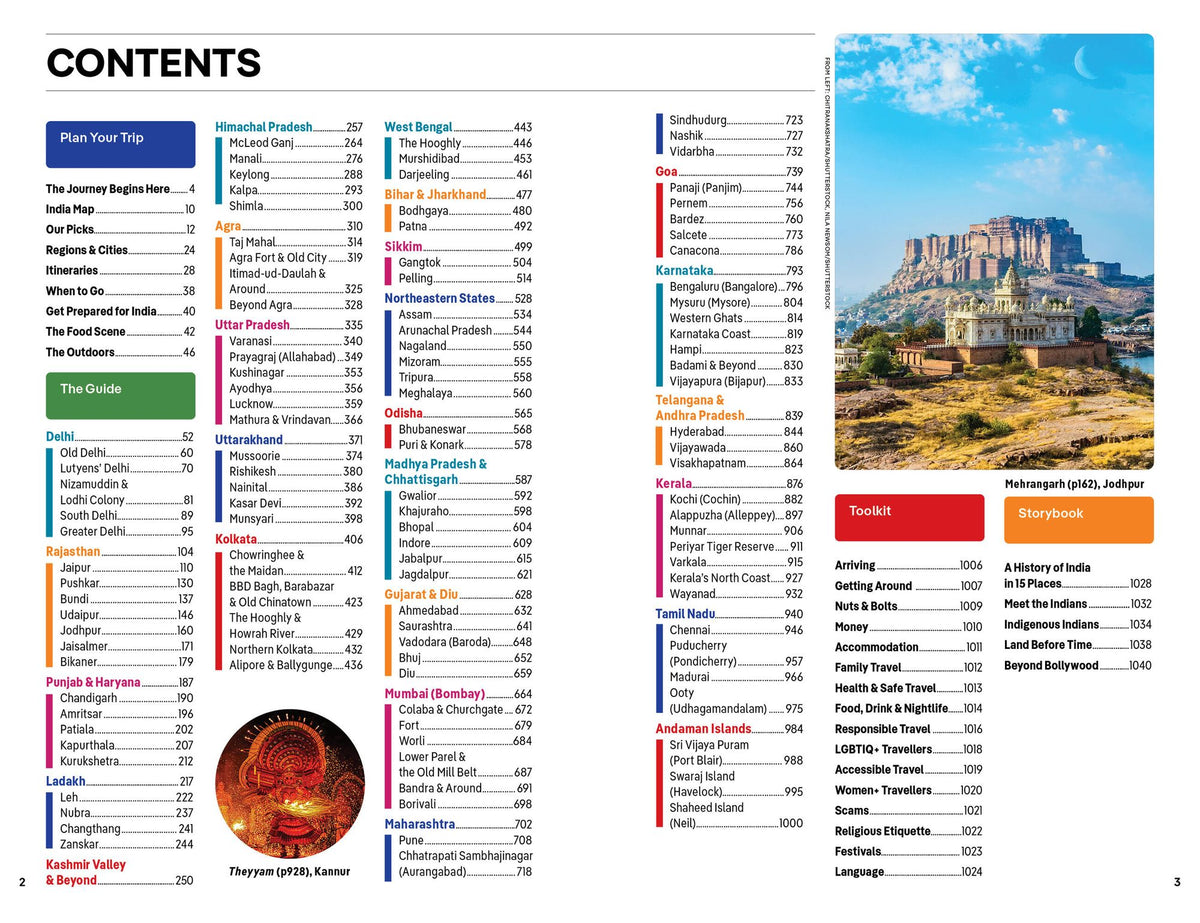 Lonely Planet India: Plan the Trip of a Lifetime Detailed Itineraries & Maps Insider Tips Covers Delhi, Rajasthan, Punjab, Ladakh, Agra, Kerala, Kolkata, Mumbai, Goa and more