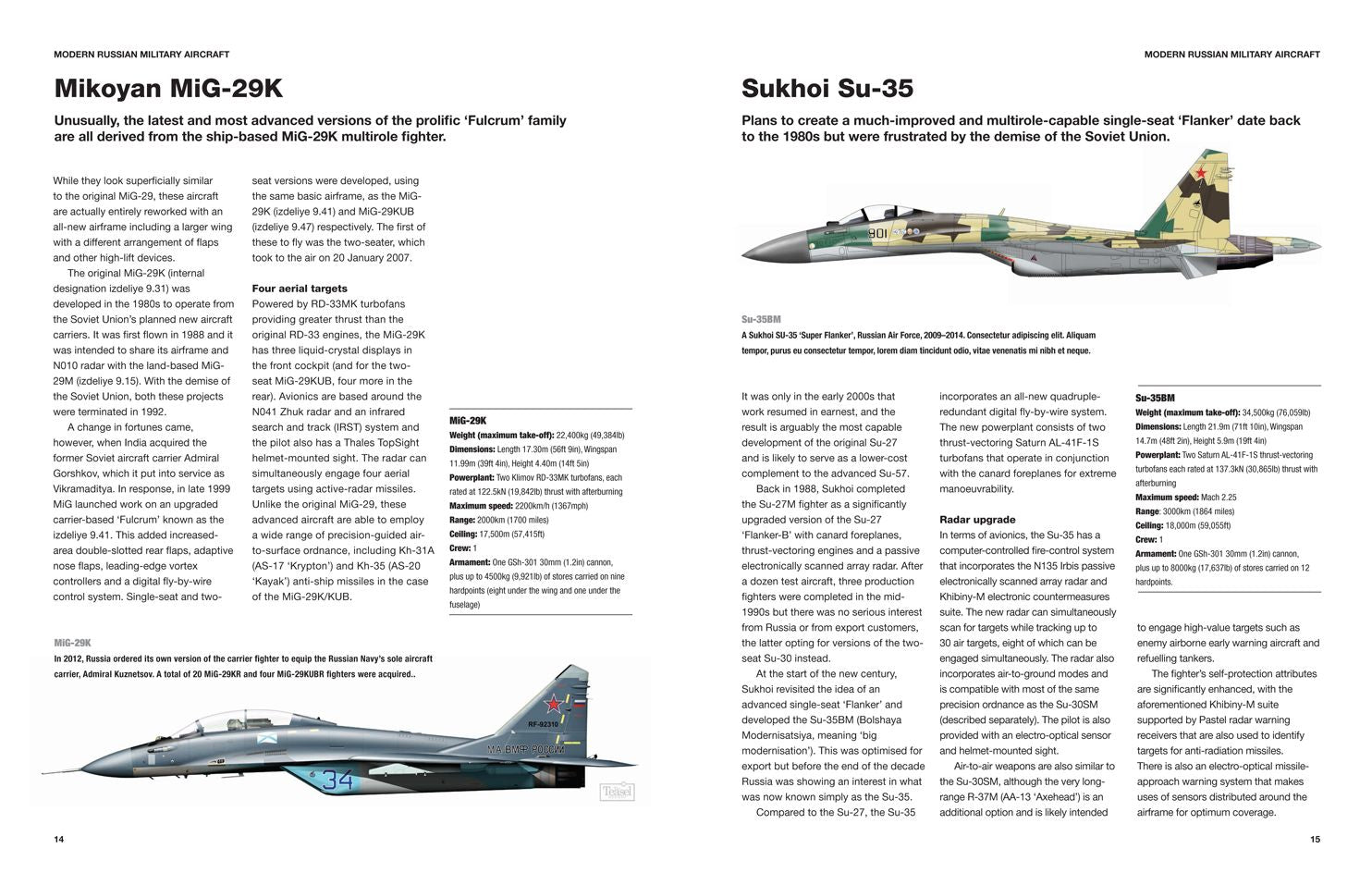 Modern Russian Military Aircraft: Fighters, Bombers, Reconnaissance, Helicopters