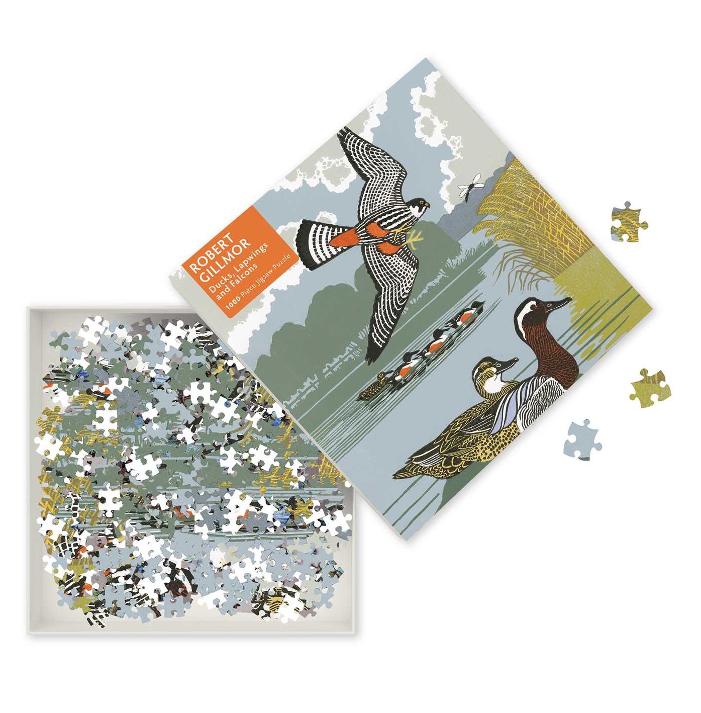 Adult Jigsaw Puzzle Robert Gillmor: Ducks, Falcons and Lapwings: 1000-Piece Jigsaw Puzzles