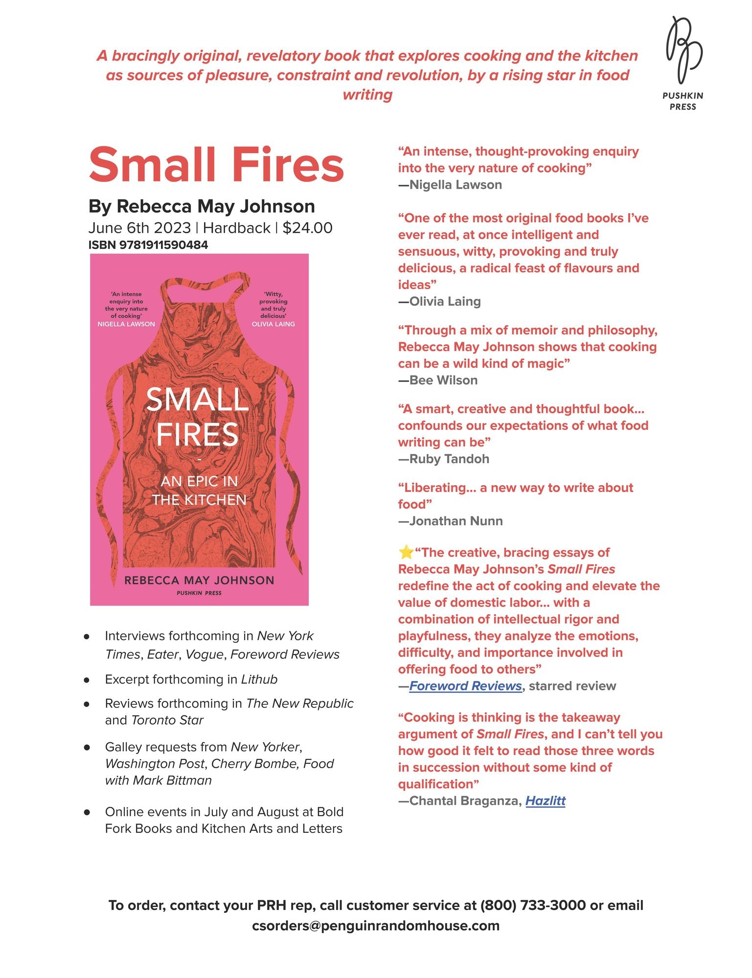 Small Fires: An Epic in the Kitchen