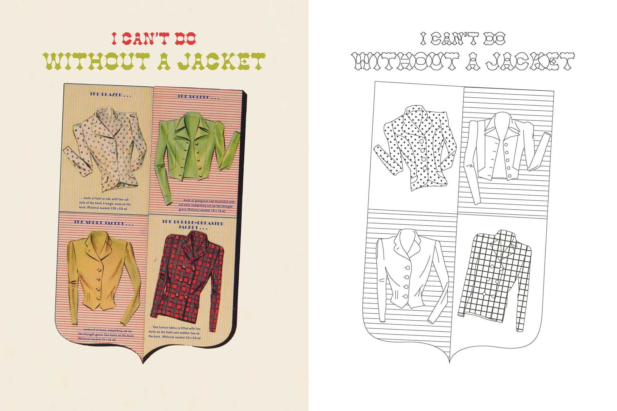 Marie Claire 1930s Fashion Styles Coloring Book