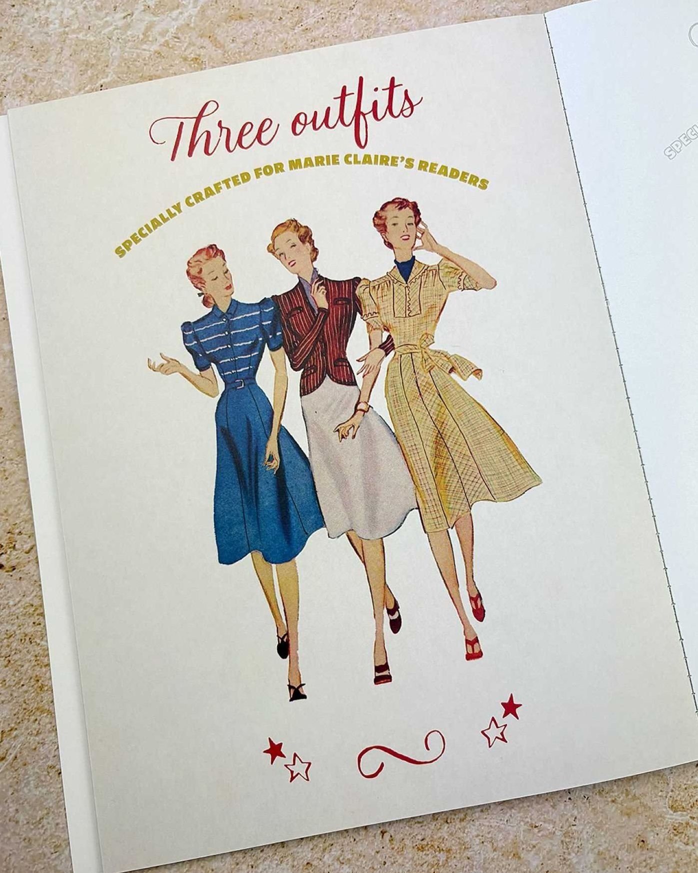 Marie Claire 1930s Fashion Styles Coloring Book