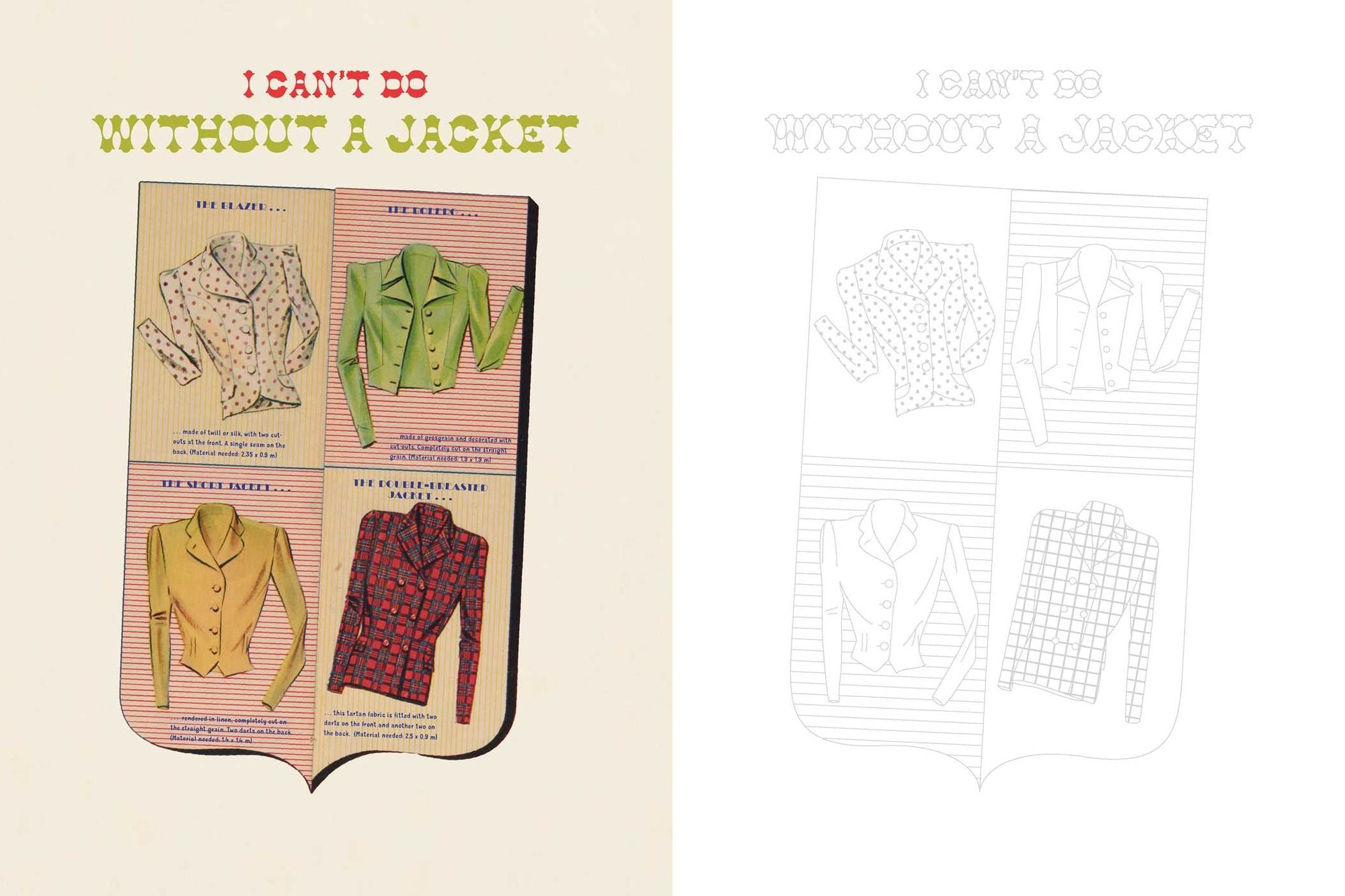 Marie Claire 1930s Fashion Styles Coloring Book
