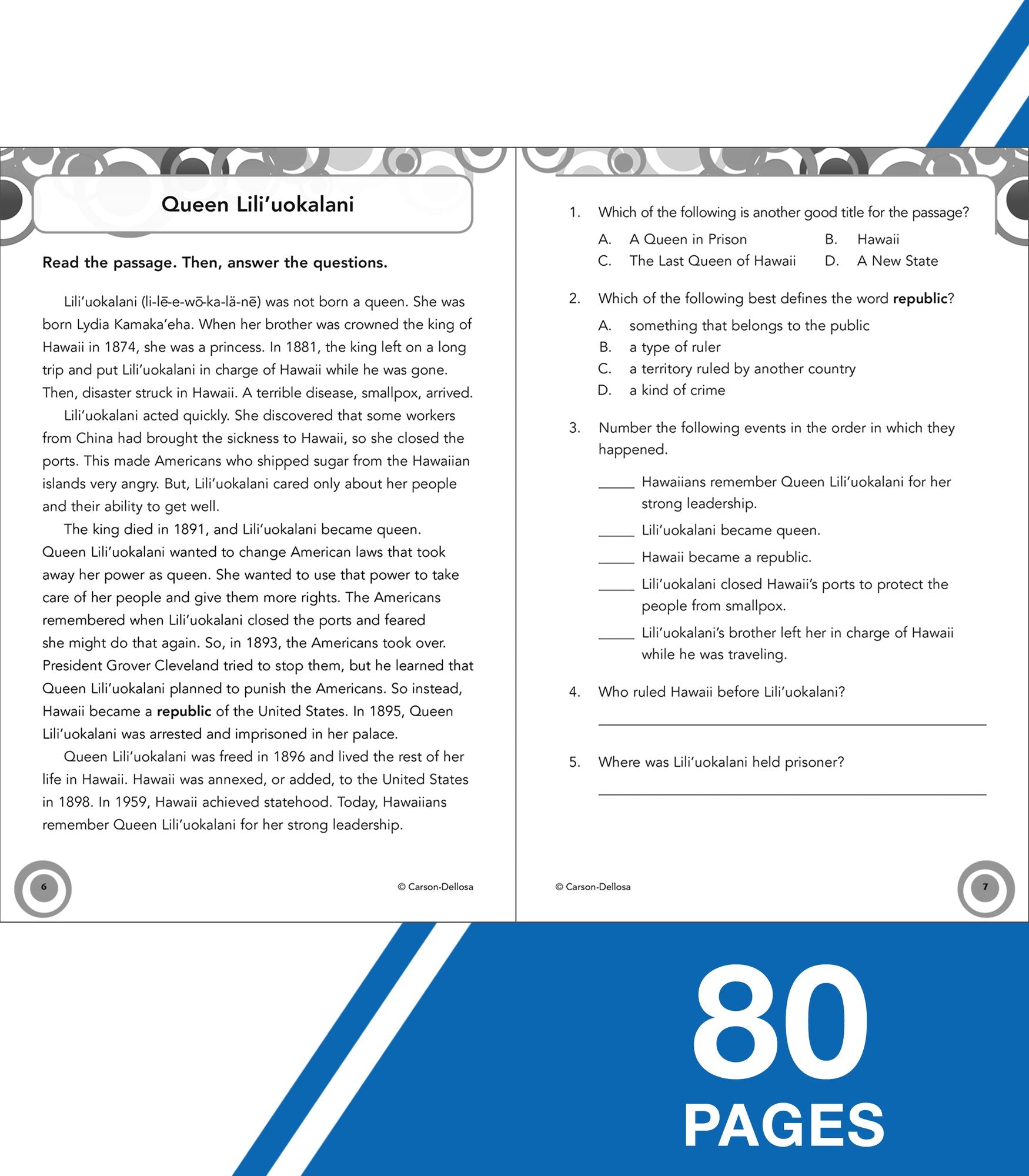 Reading Comprehension, Grade 6