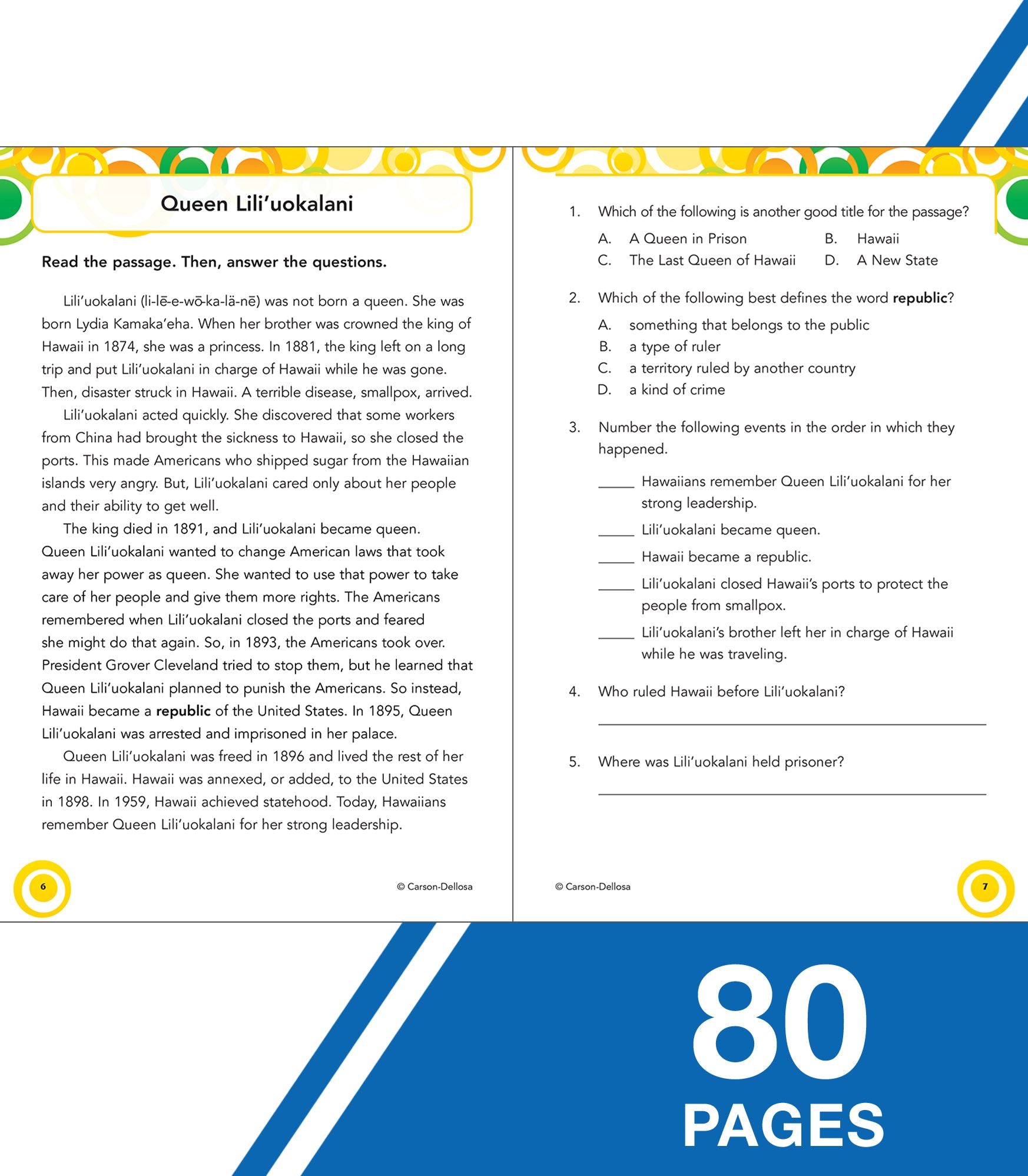 Reading Comprehension, Grade 6