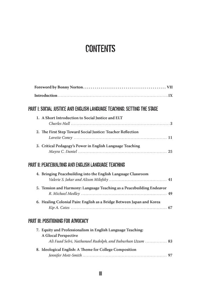 Social Justice in English Language Teaching