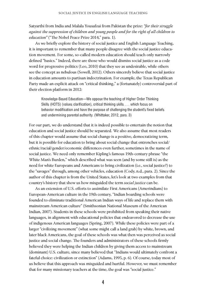Social Justice in English Language Teaching