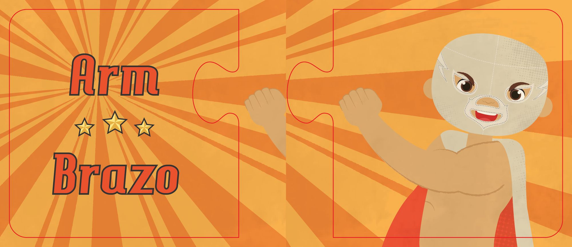 Lucha Libre: Anatomy / Anatomía Lil' Puzzle Duo 20 Piece (Bilingual: English/Spanish): A Bilingual Anatomy Puzzle Duo