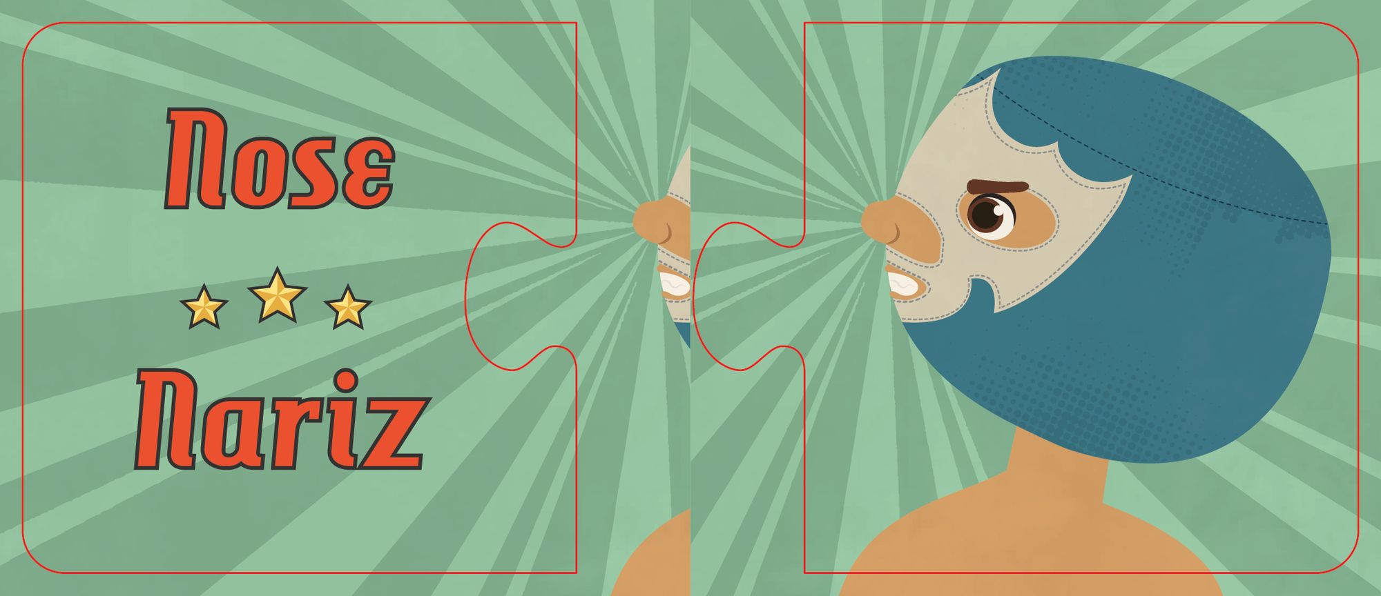 Lucha Libre: Anatomy / Anatomía Lil' Puzzle Duo 20 Piece (Bilingual: English/Spanish): A Bilingual Anatomy Puzzle Duo