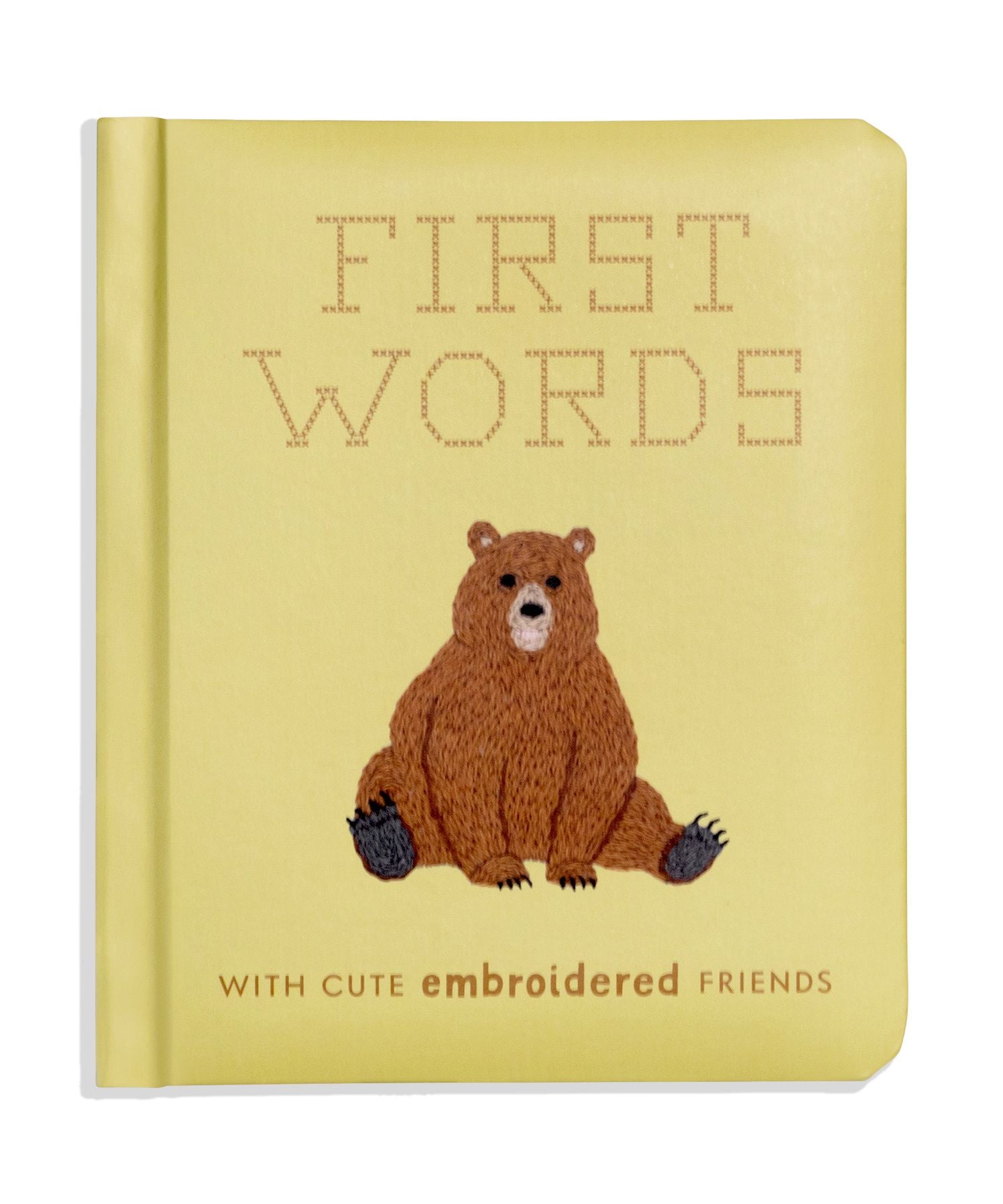 First Words with Cute Embroidered Friends: A Padded Board Book for Infants and Toddlers featuring First Words and Adorable Embroidery Pictures