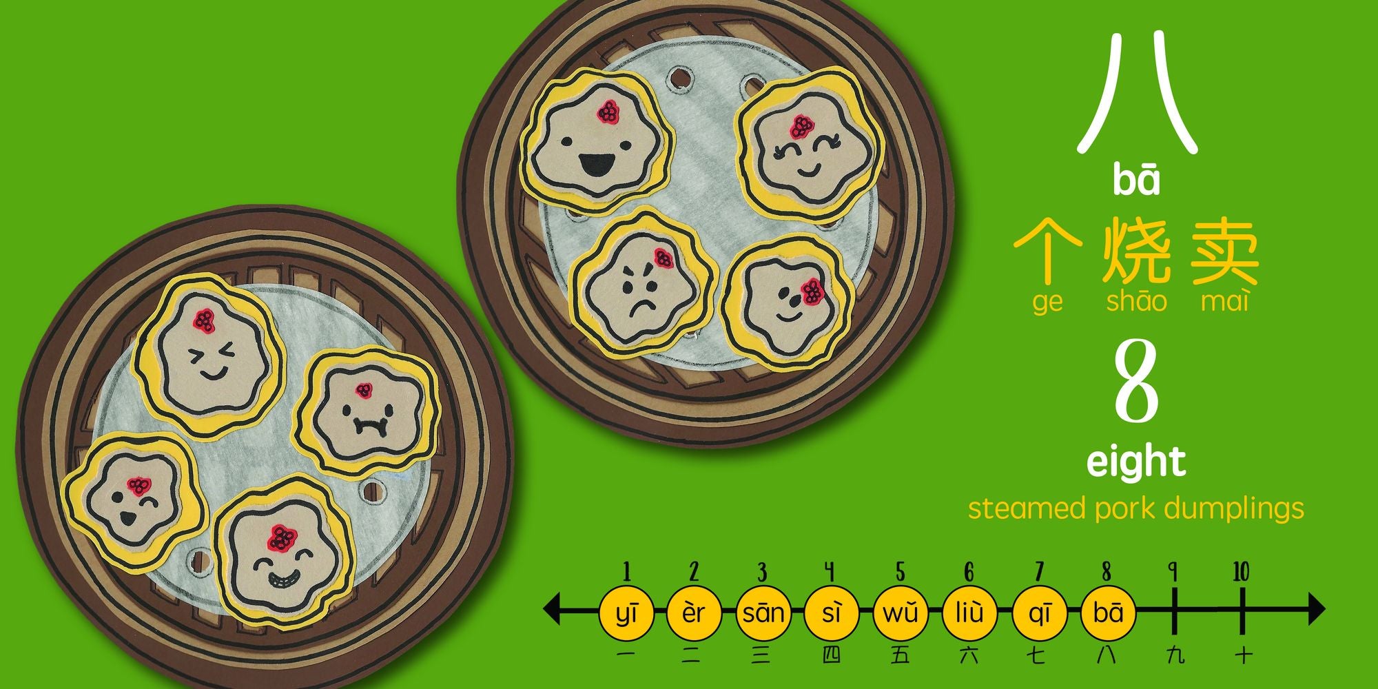 Counting with Dim Sum (Simplified Mandarin-English Version): A Bilingual Book in English and Mandarin with Simplified Characters and Pinyin