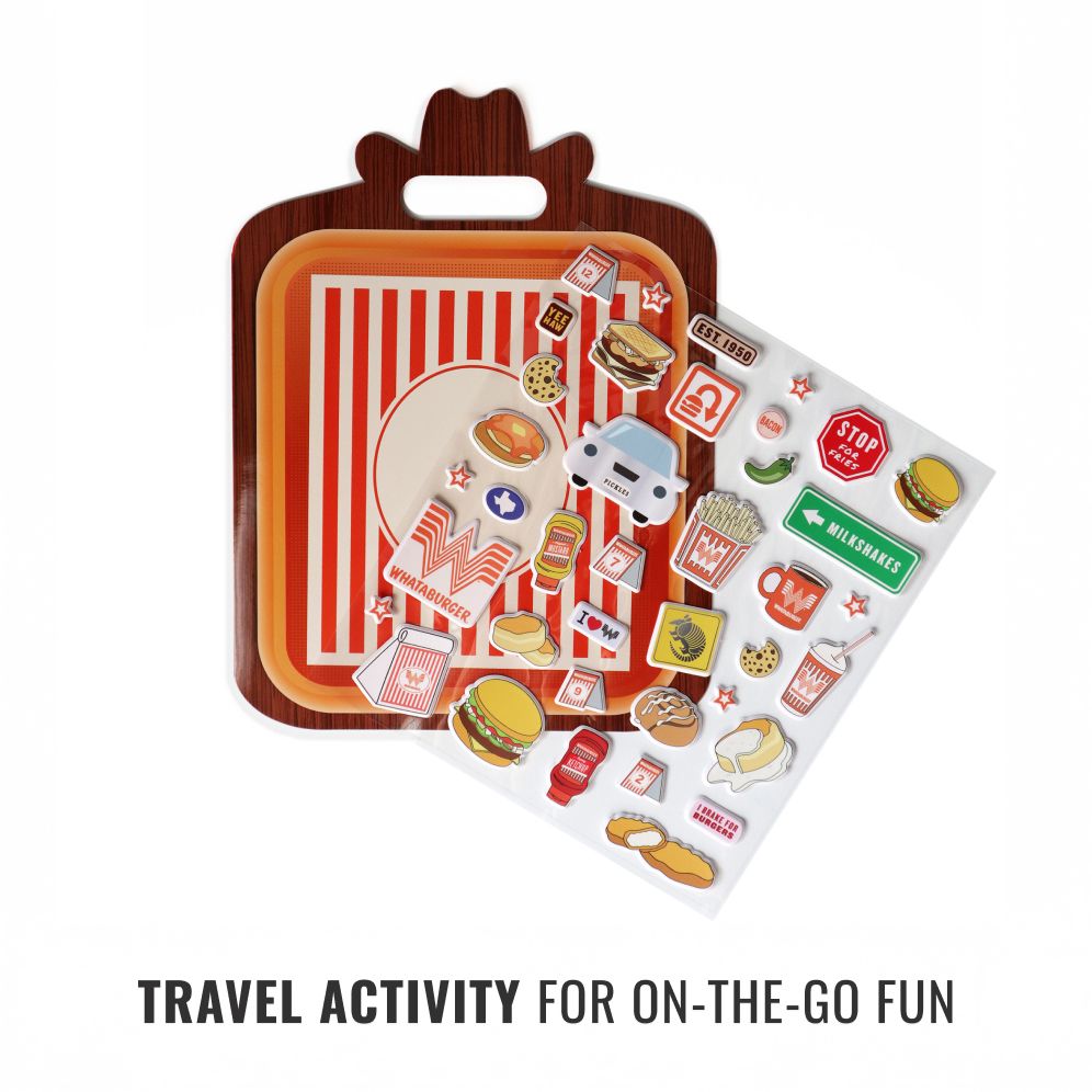 Little Foodies Reusable Sticker Play Set: 30+ Reusable Whataburger Food Stickers and 2 Fold-Out Play & Go Scenes
