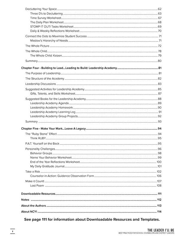 The Leader I'll Be: Best Practices for School Counselors and District Leaders