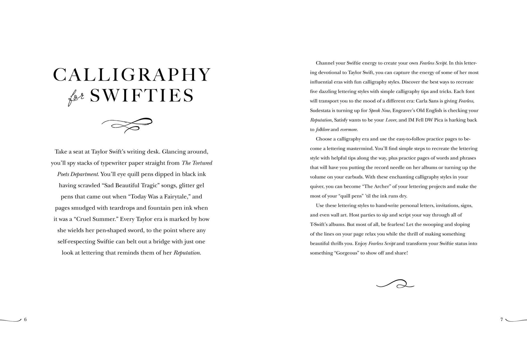 Calligraphy for Swifties: Hand-Lettering Practice with Taylor Swift's Favorite Words