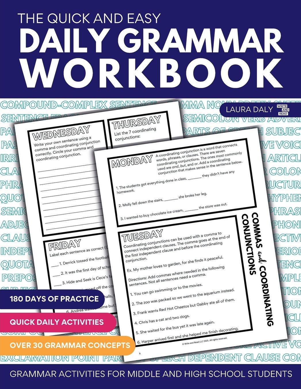 The Quick and Easy Daily Grammar Workbook: Grammar Activities for Middle and High School Students