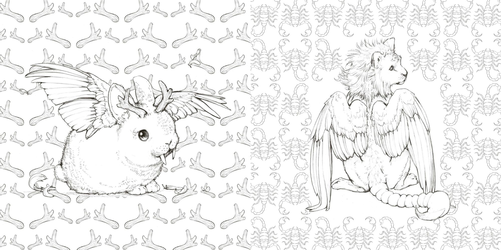 Pop Manga Dragons and Other Magically Mythical Creatures: A Coloring Book