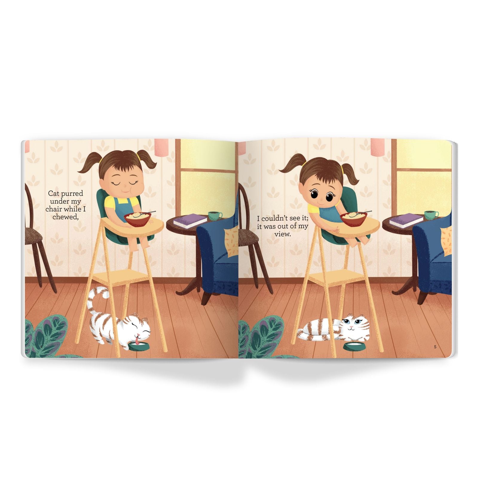 The Cat Who Came to Lunch: Short Story Toddler Book for Daily Routine Mealtime Baby Board Book Birthday Gift for Kids, Infants, and Newborns (Ages 0-4)