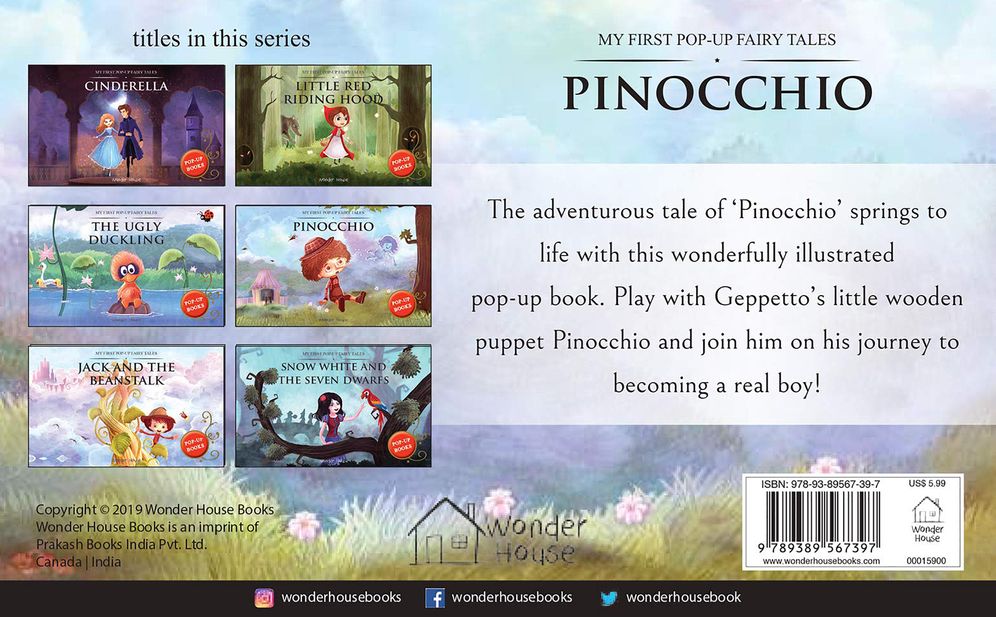 My First Pop Up Fairy Tales - Pinocchio : Pop up Books for children