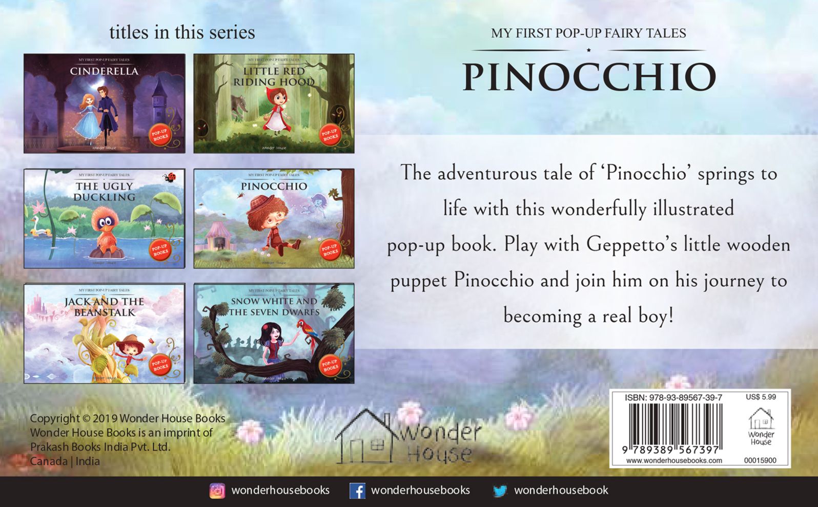 My First Pop Up Fairy Tales - Pinocchio : Pop up Books for children