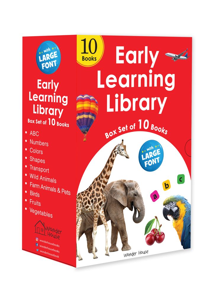 Early Learning Library - Box Set of 10 Books : Big Board Books Series (Large Font)