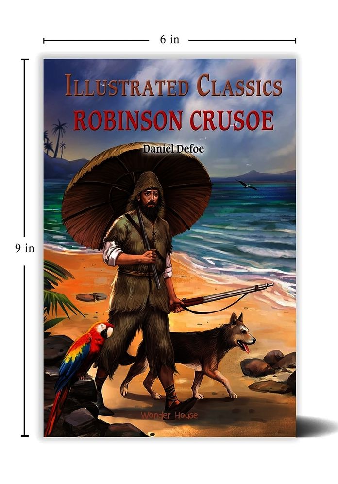 Illustrated Classics - Robinson Crusoe: Abridged Novels With Review Questions