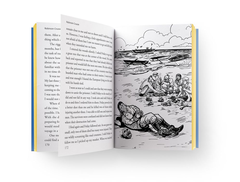 Illustrated Classics - Robinson Crusoe: Abridged Novels With Review Questions