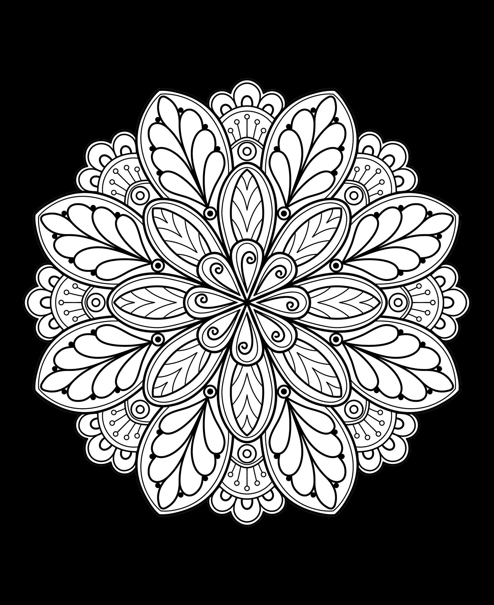 Mandala Glitter Coloring Book