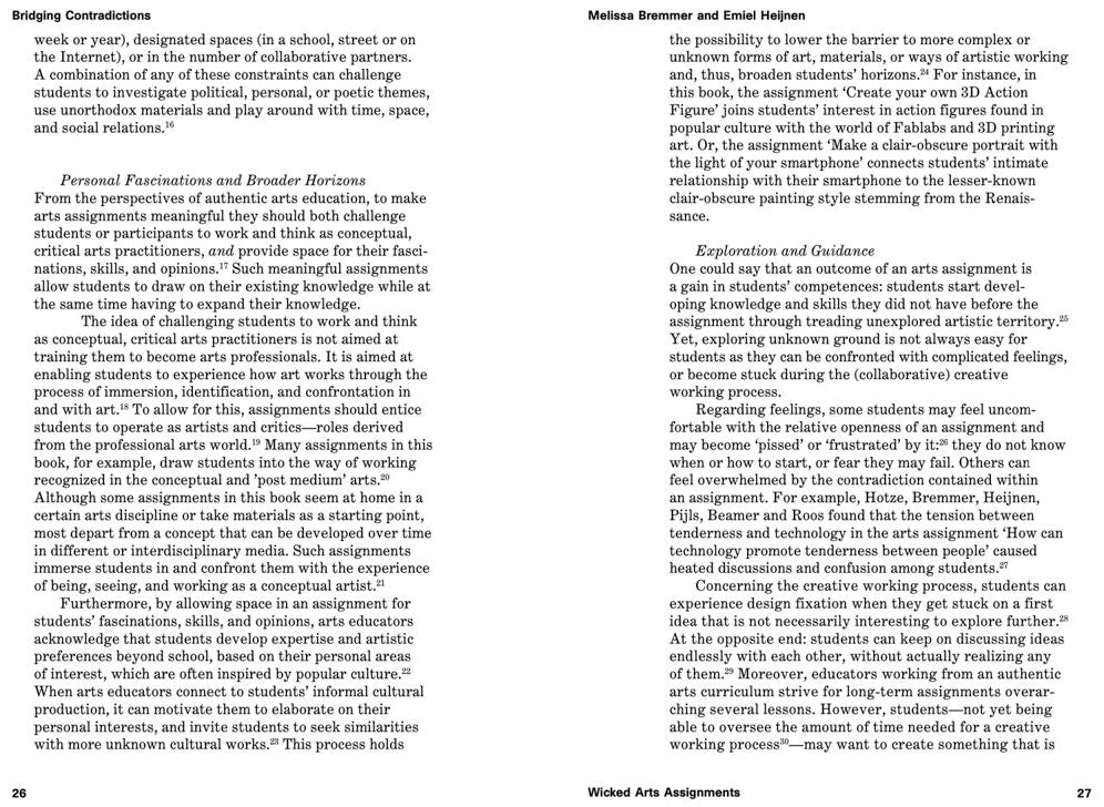 Wicked Arts Assignments: Practising Creativity in Contemporary Arts Education