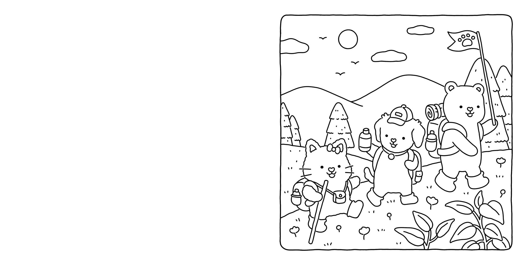 Fuzzy Hygge: Cute and Cozy Coloring Book for Adults & Teens Featuring Adorable Animals Characters for Stress Relief