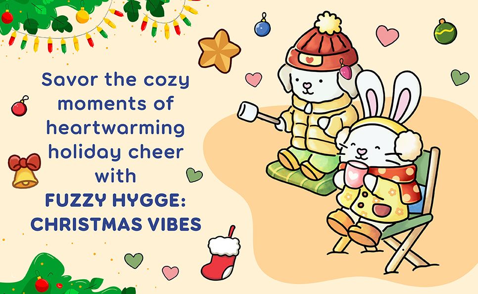 Fuzzy Hygge: Christmas Vibes Coloring Book: Christmas Vibes Coloring Book for Adults & Teens Featuring Cozy Festive Holiday